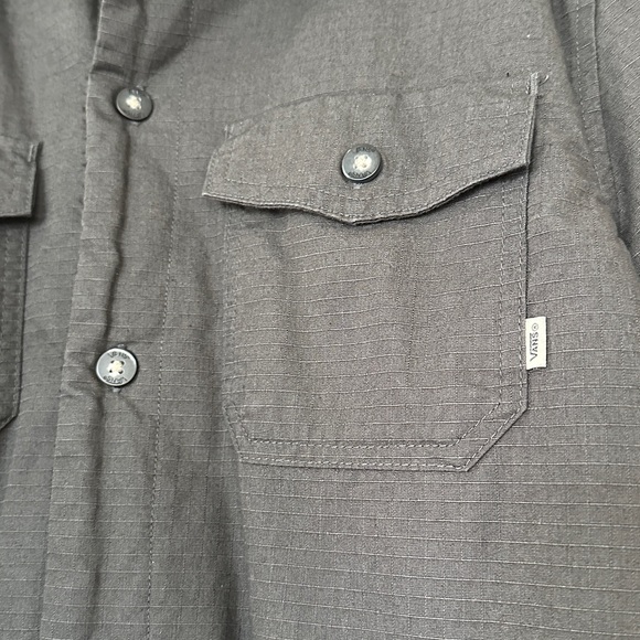 Vans Men's Charcoal Shirt Jacket with Black Sherpa Interior - Picture 5 of 6